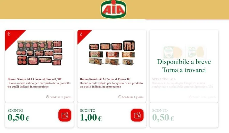 AIA ti regala buoni sconto per la tua spesa!