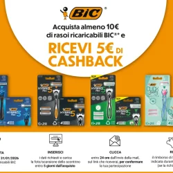 BIC ti rimborsa 5€ sui prodotti per la rasatura!