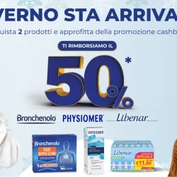 Affronta l'inverno: ricevi il 50% di rimborso su Bronchenolo, Physiomer e Libenar!