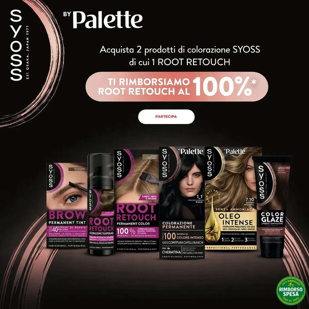 Syoss: Cashback 100% sul Root Retouch (compra 2, rimborso 1)