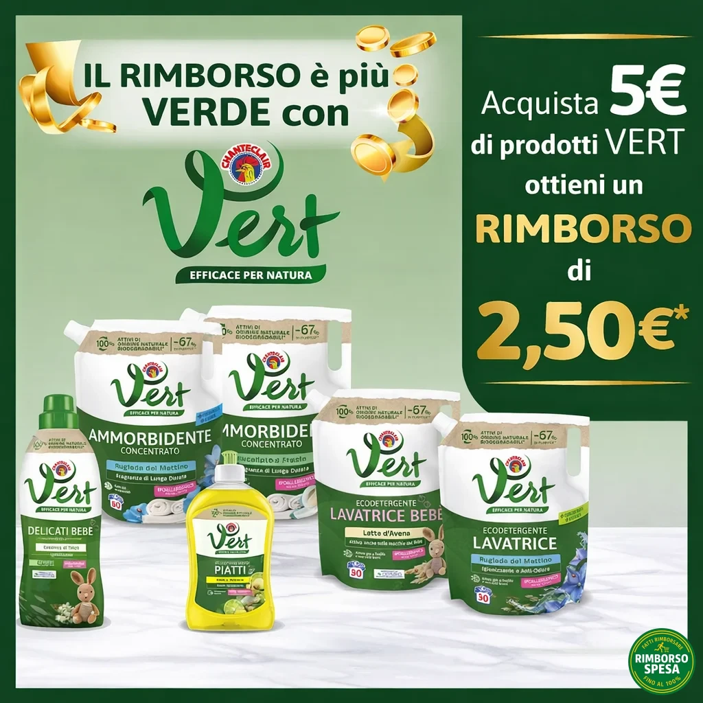 Chanteclair Vert ti Rimborsa 2,50 euro sui Detersivi Ecologici
