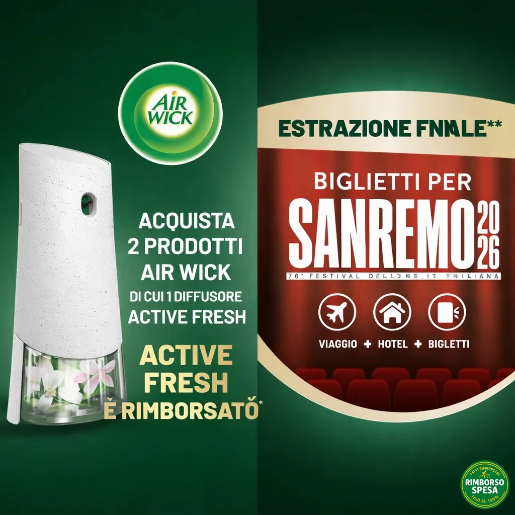 Air Wick Ti Premia: Diffusore Active Fresh Rimborsato fino a 9,99 euro