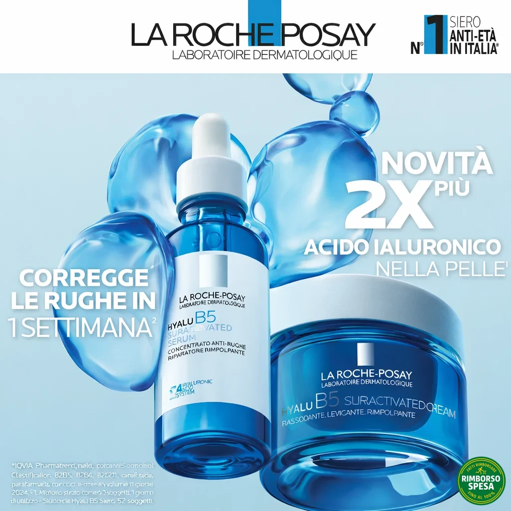 Kit Hyalu B5 gratis: siero e crema campione omaggio La Roche-Posay