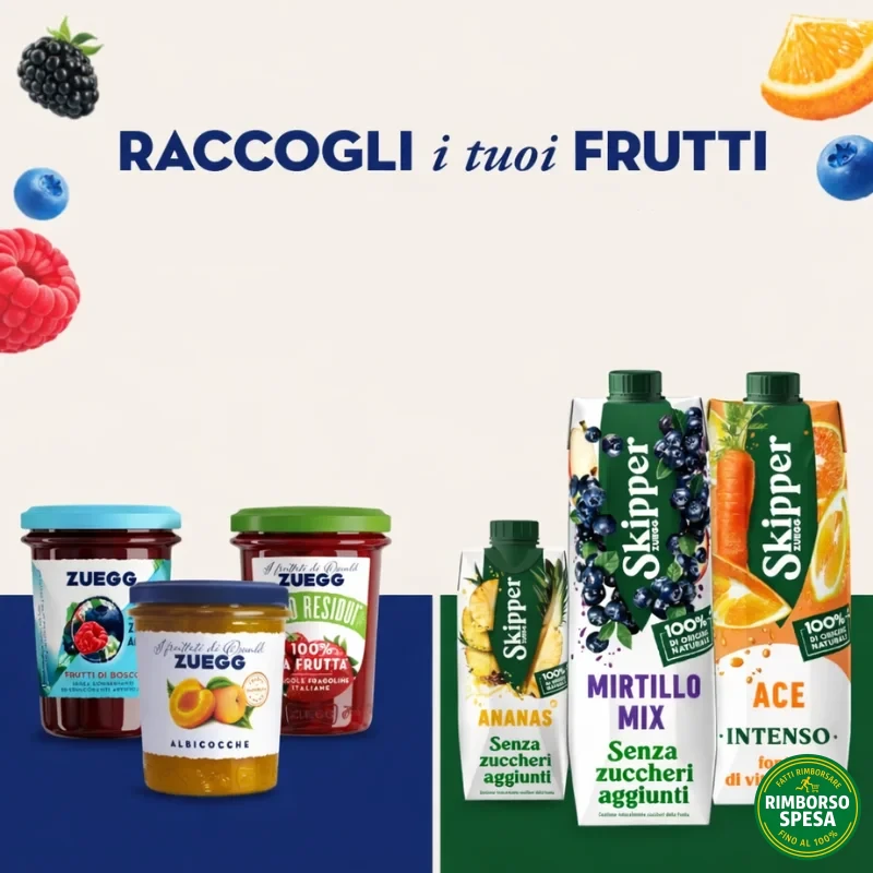 Zuegg e Skipper: Buono Sconto 1 euro su Succhi e Nettari